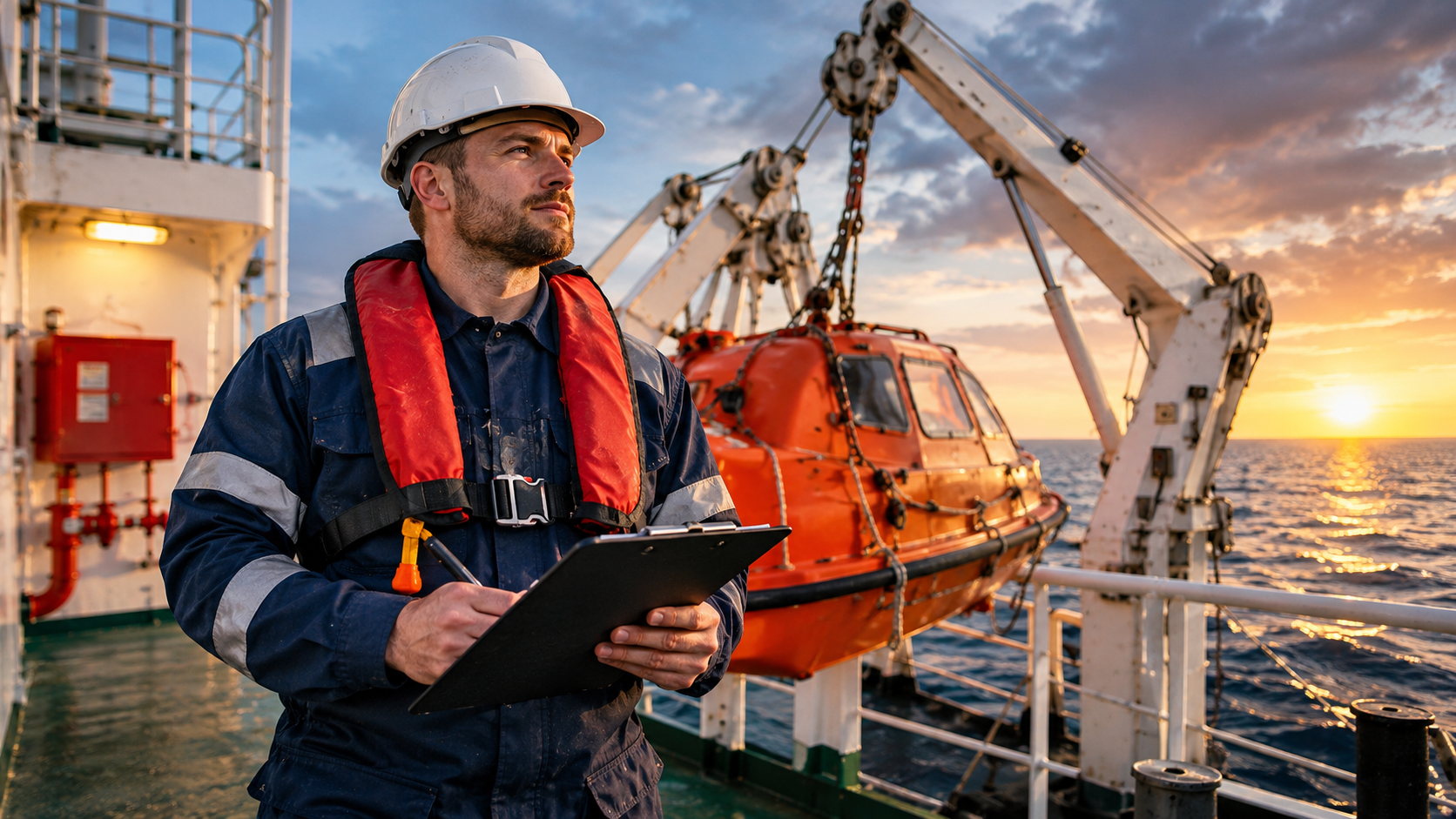 LSA & FFE Inspection Services in Europe: Lifeboat, Davit and Fire Safety Support by Port